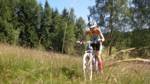 Cyklistická část - závod se jel na čtyřech okruzích MTB.